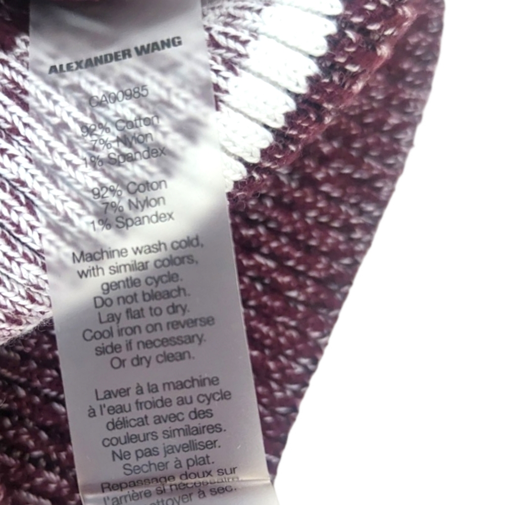 Alexander Wang Ribbed Knit Pullover Sweater Designer Crew Neck Womens Large - Picture 5 of 8